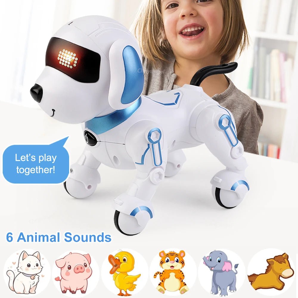 RoboPals RC Robot Dog - Interactive Programmable Learning Toy For Kids Great Gift