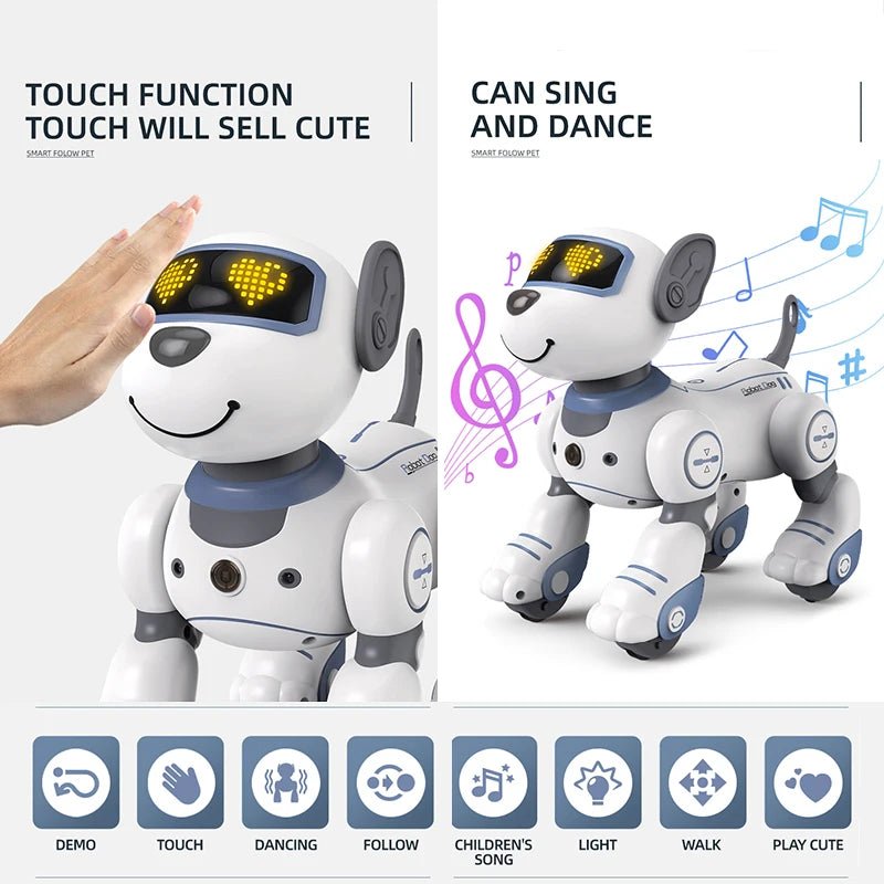 RoboPup Remote Control Robotic Dog - Music, Voice Command, Programmable Routines