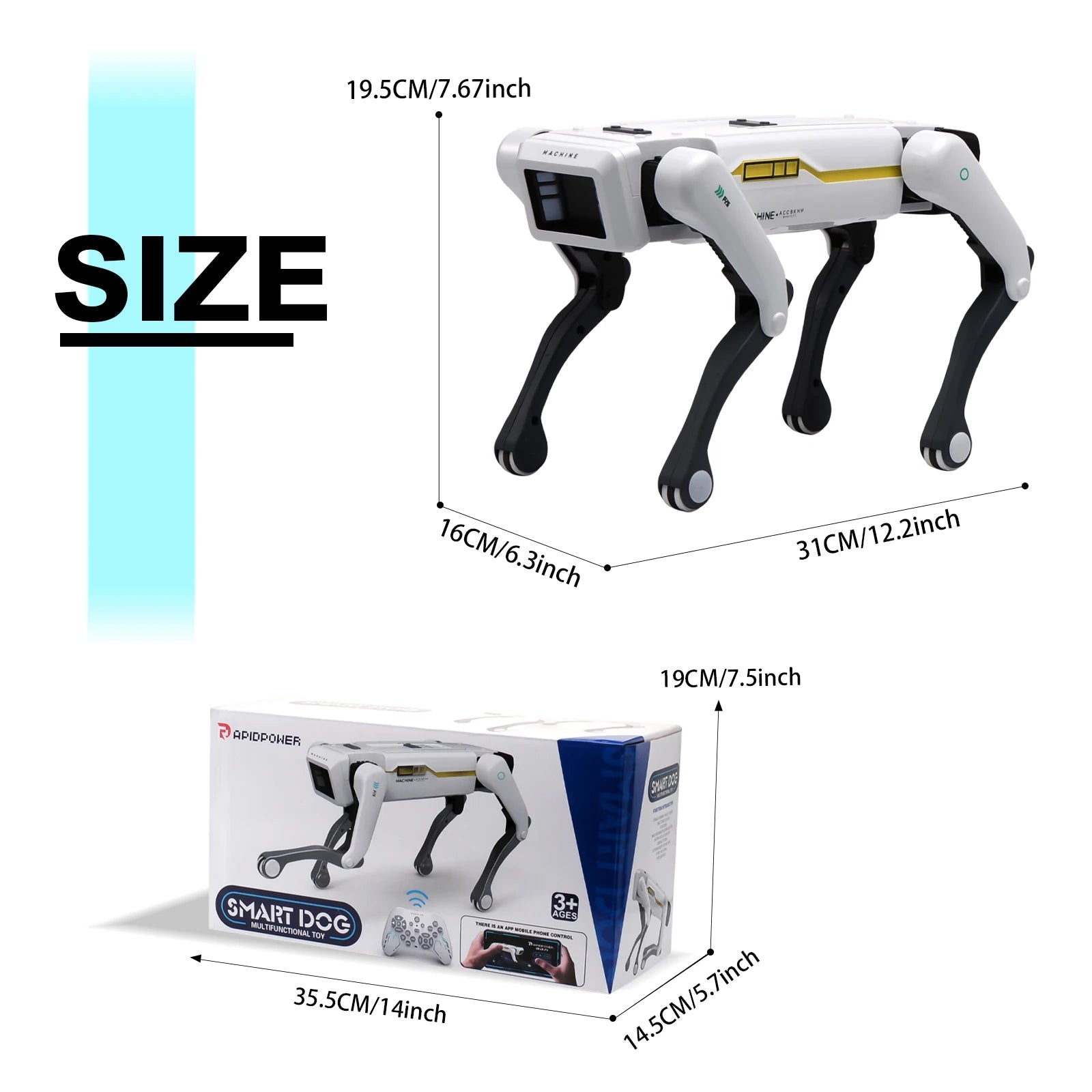 RoboPup Simulation Robot Dog - App Controlled With Voice Commands And Acrobatics