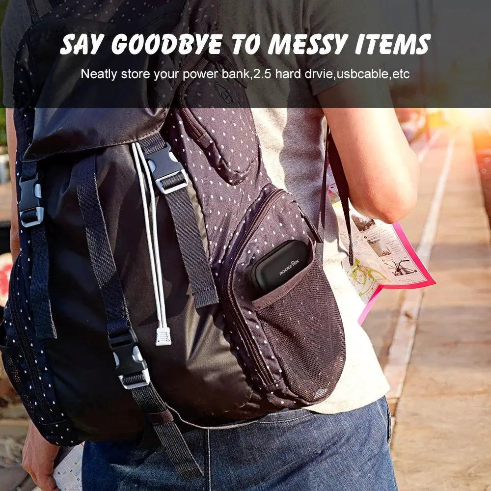 Rocketek Premium Tech Storage Bag For HDDs And Power Banks