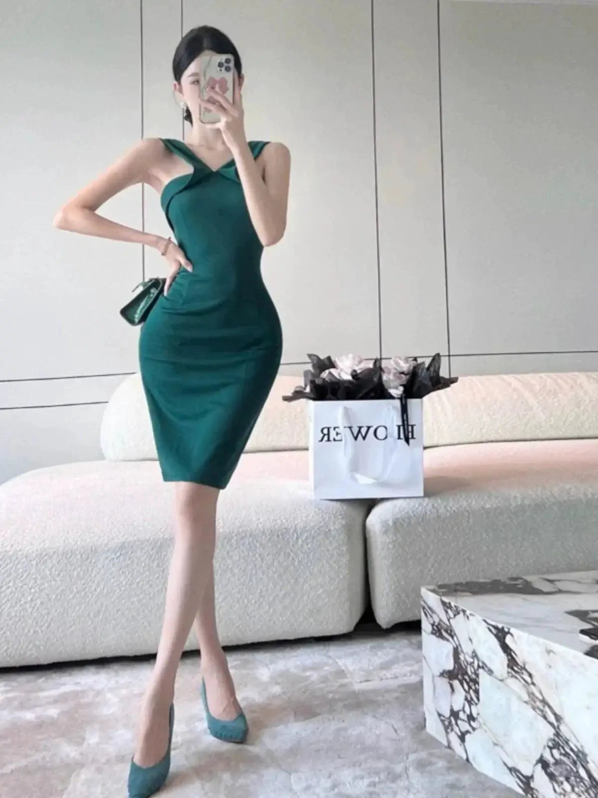 Roman Cotton Off Shoulder Sheath Dress Elegant Summer Style