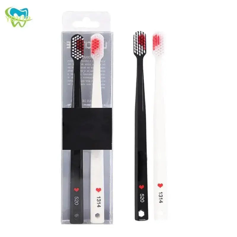 Romantic Heart Couple Toothbrush Set for Oral Care