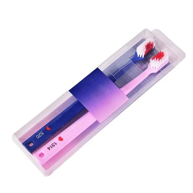 Romantic Heart Couple Toothbrush Set for Oral Care