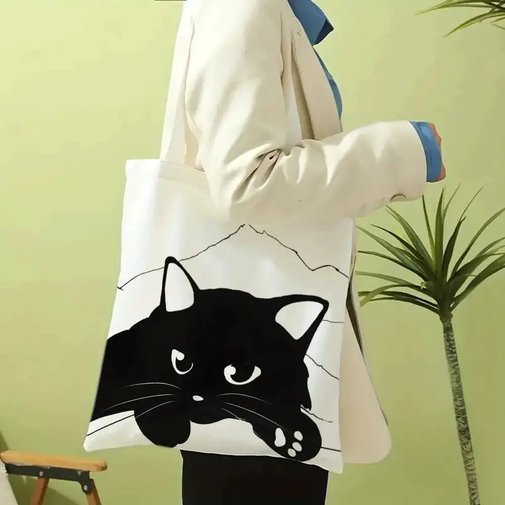 Roomy Cat Tote Bag for Women Outings