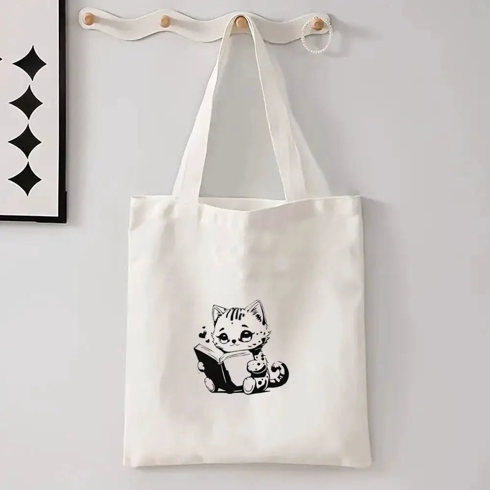 Roomy Cat Tote Bag for Women Outings