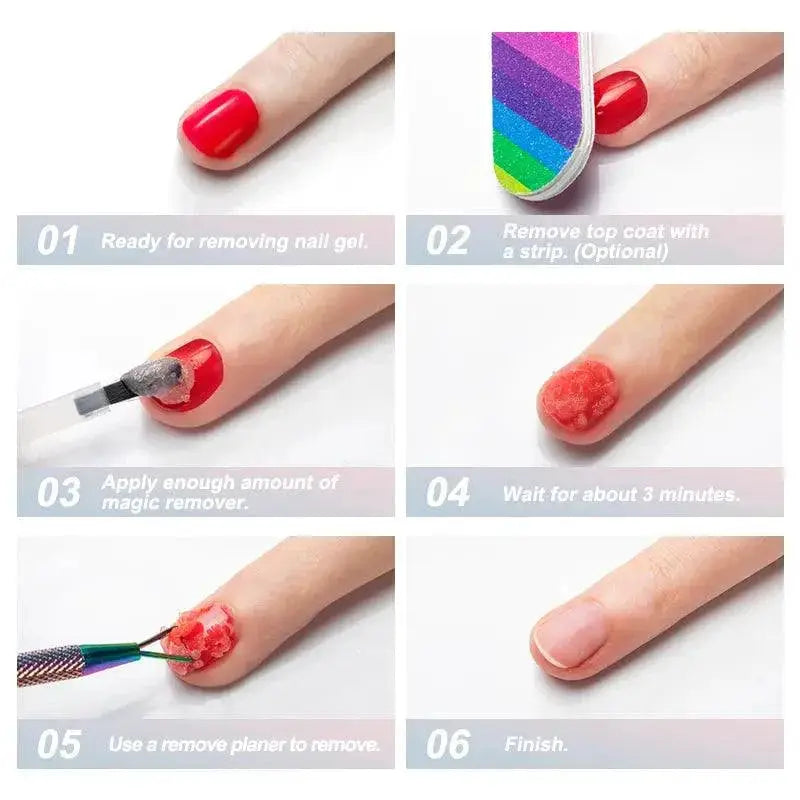 Rosalind Gel Nail Polish Remover Kit For UV Care Easy To Use