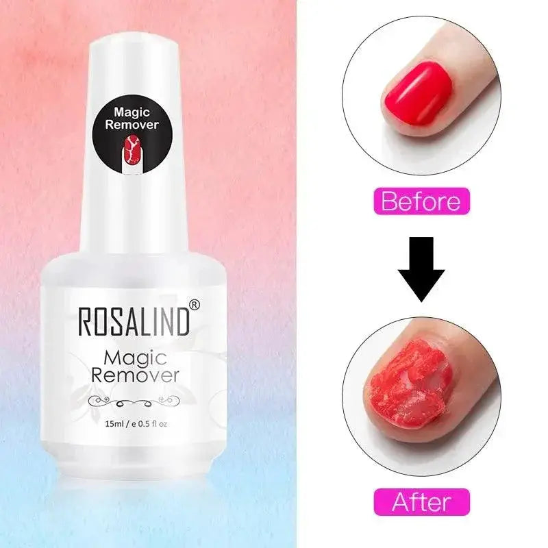 Rosalind Gel Nail Polish Remover Kit For UV Care Easy To Use