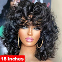 Rose Curly Funmi Brazilian Human Hair Bob Wig Bouncy Cut