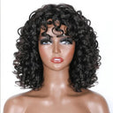Rose Curly Funmi Brazilian Human Hair Bob Wig Bouncy Cut