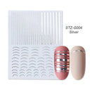 Rose Gold Geometric Nail Sticker Set for Chic Manicures