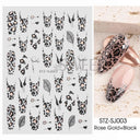 Rose Gold Geometric Nail Sticker Set for Chic Manicures