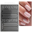 Rose Gold Geometric Nail Sticker Set for Chic Manicures