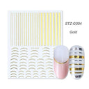 Rose Gold Geometric Nail Sticker Set for Chic Manicures