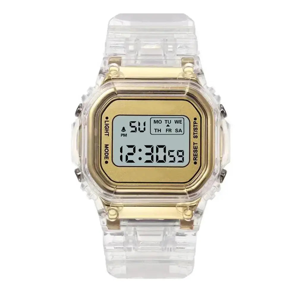 Rose Gold Silicone Watch LED Digital Clock for Women - OurLum.com3