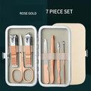 Rose Gold Stainless Steel Manicure Pedicure Set Kit Deluxe
