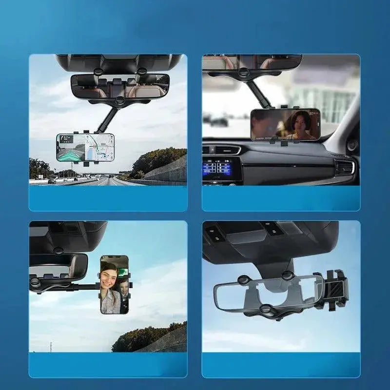 Rotatable Car Phone Holder Rearview Mount For GPS Devices