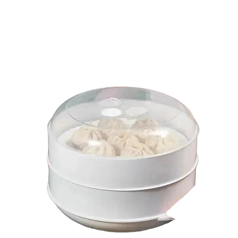 Round Plastic Microwave Steamer With Lid for Cooking — product view 1