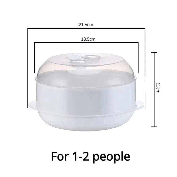 Round Plastic Microwave Steamer With Lid for Cooking