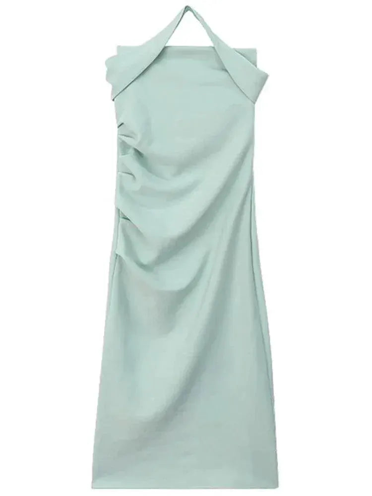 Ruched Backless Dress Tube Top For Elegant Sophistication