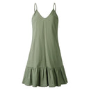 Ruffle Back Sexy Sundress Chic Cotton Dress For Summer