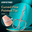 Russian Manicure Scissors Premium Cuticle Trimmer Curved Tip