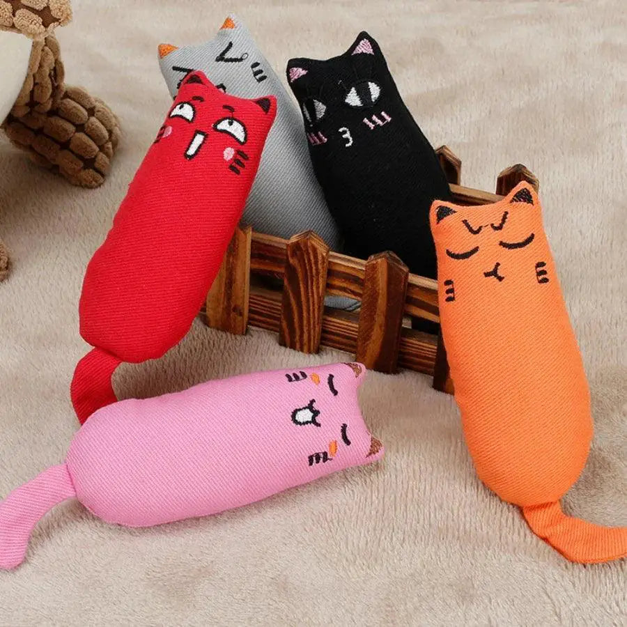 Rustle Sound Catnip Kitten Toy Teeth Grinding Plush Pillow