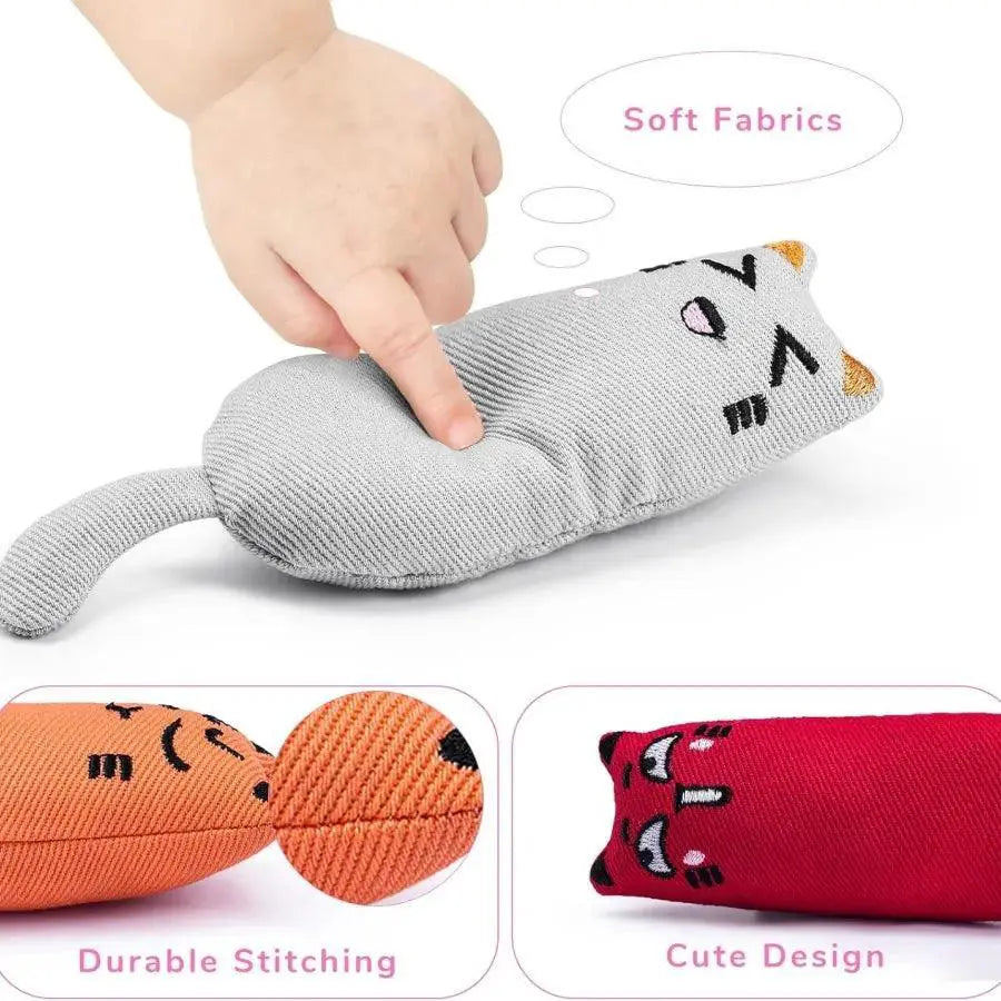 Rustle Sound Catnip Kitten Toy Teeth Grinding Plush Pillow