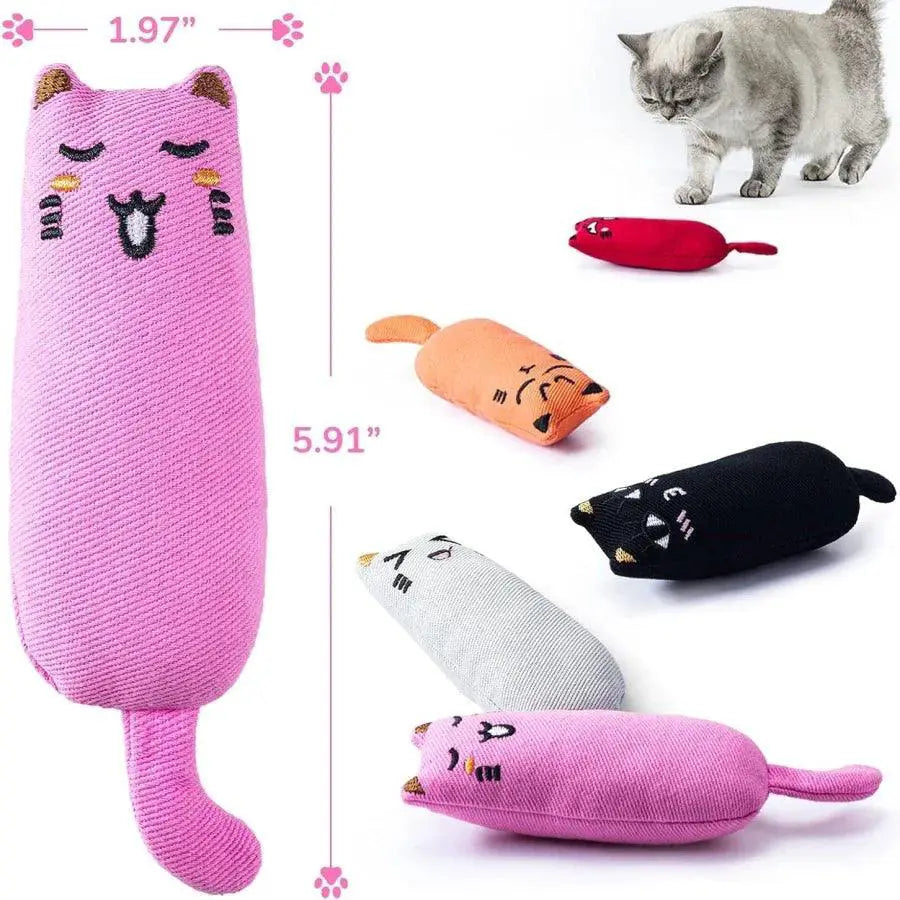 Rustle Sound Catnip Kitten Toy Teeth Grinding Plush Pillow