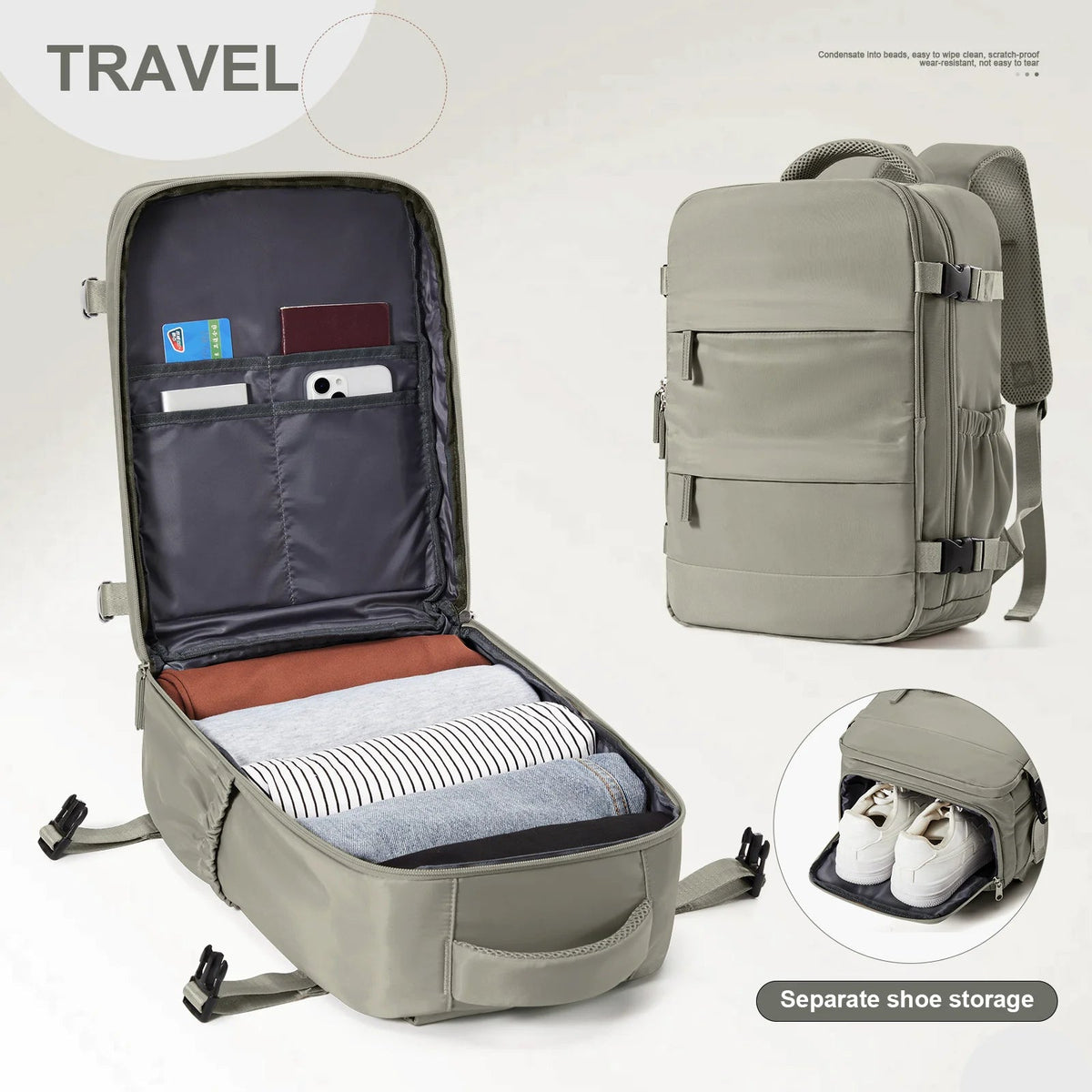 Compact Cabin Backpack for Travel Laptop — product view 8