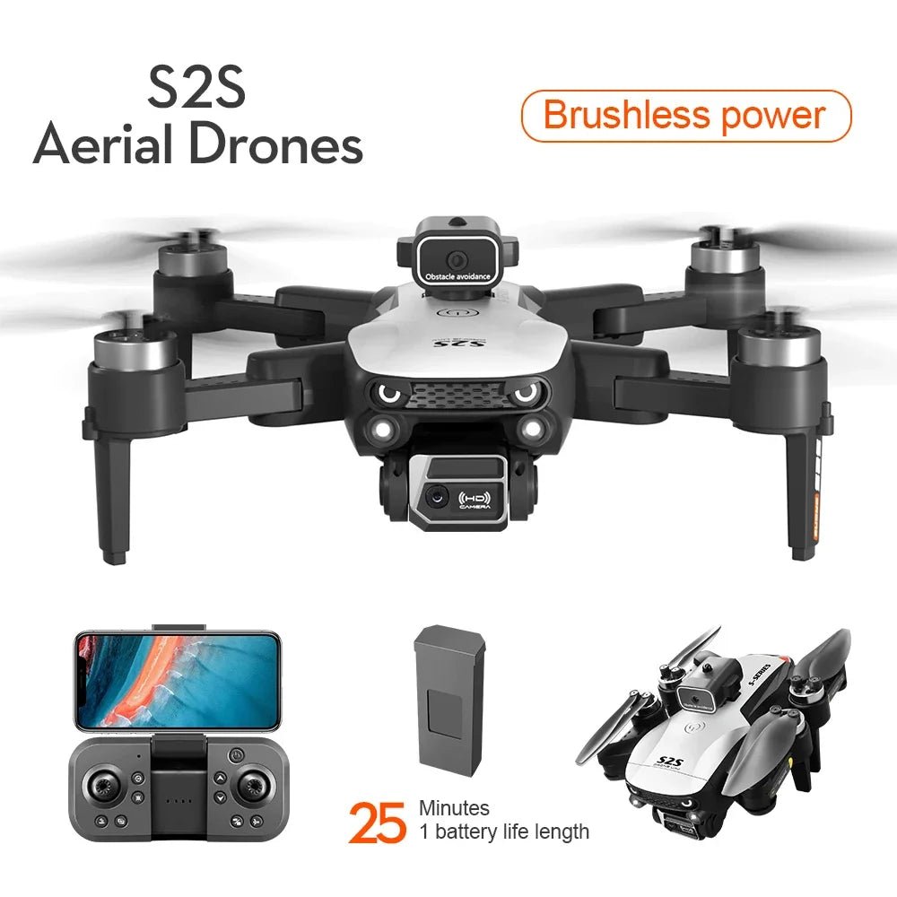 S2S 8K Drone Pro - Dual Camera Foldable Brushless Quadcopters Obstacle Avoidance