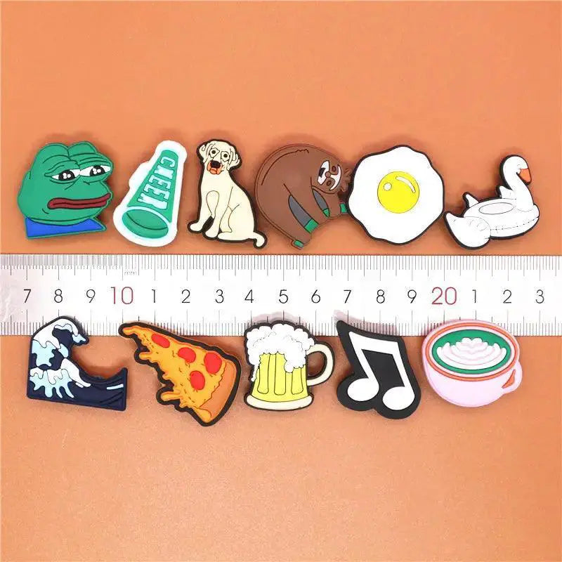 Sad Frog Shoe Charms for Kids Pins Party Gift Set Deluxe
