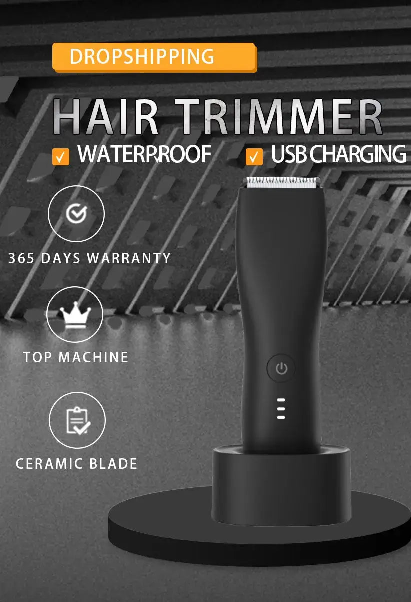 Safe Pubic Trim Groin Trimmer for Men
