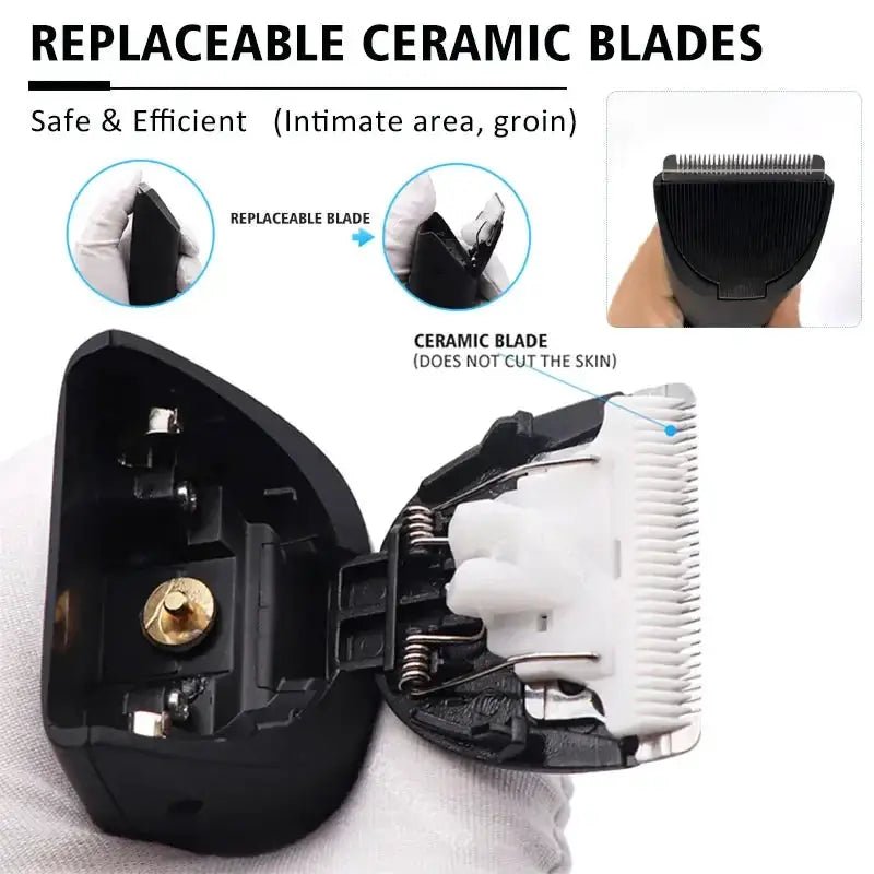 Safe Pubic Trim Groin Trimmer for Men