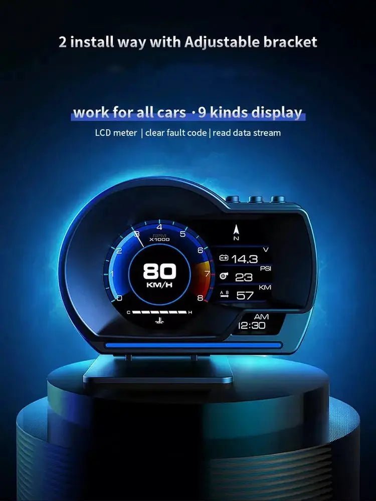 Safer Driving Car HUD for Real-Time Data