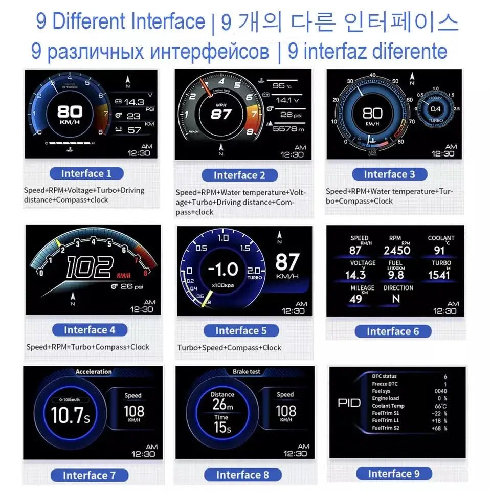 Safer Driving Car HUD for Real-Time Data