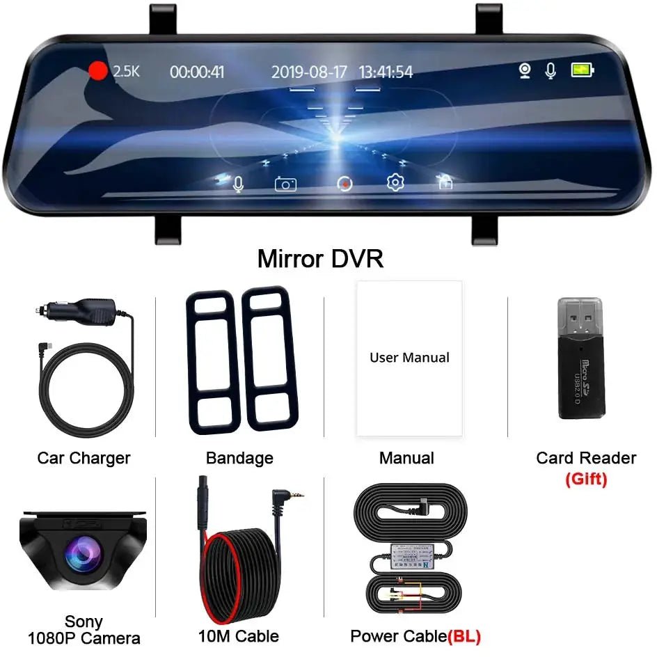 Safer Driving Mirror Dash Cam For Driver