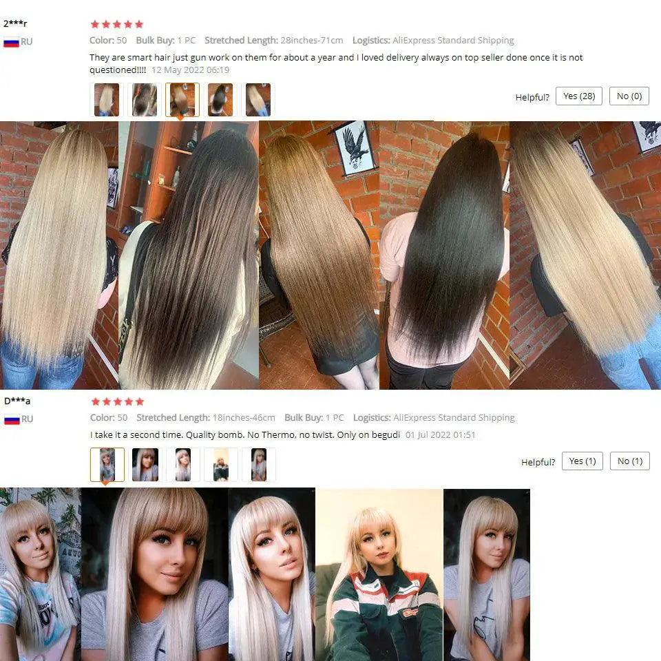 Salon Quality Synthetic Hair Extensions Silky Straight