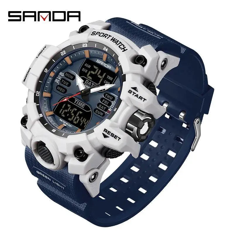 Sanda Men Sports Watch Military Design Upgrade Dual Display - OurLum.com