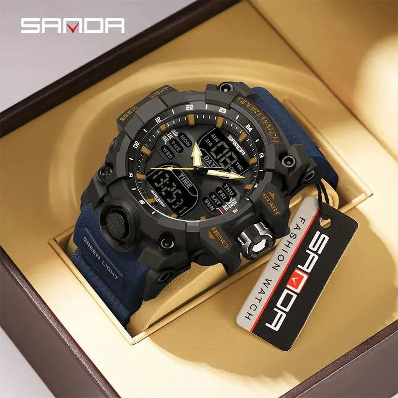 Sanda Men Sports Watch Military Design Upgrade Dual Display - OurLum.com