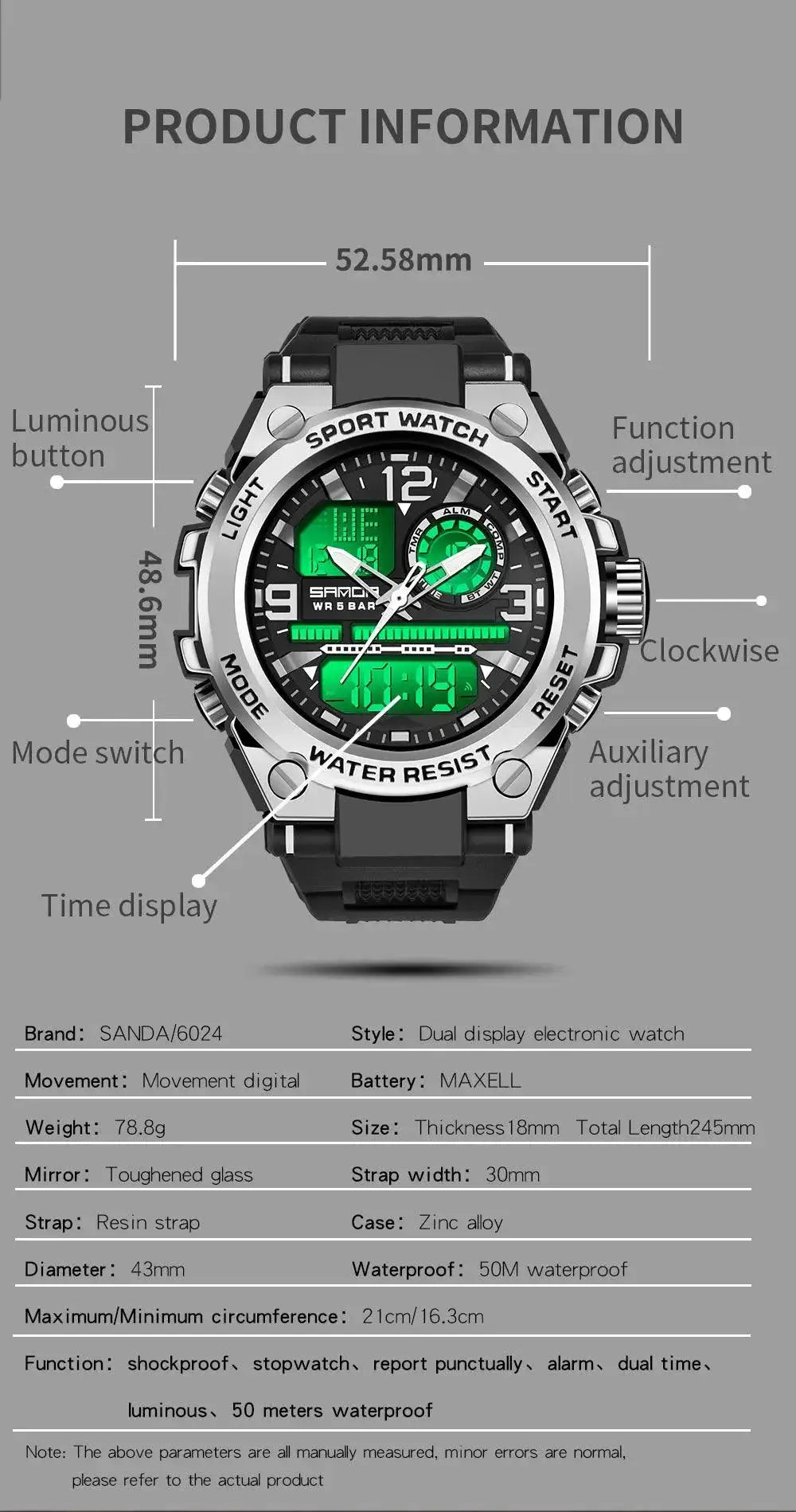 Men's Military Watch Outdoor Adventure Companion Durable