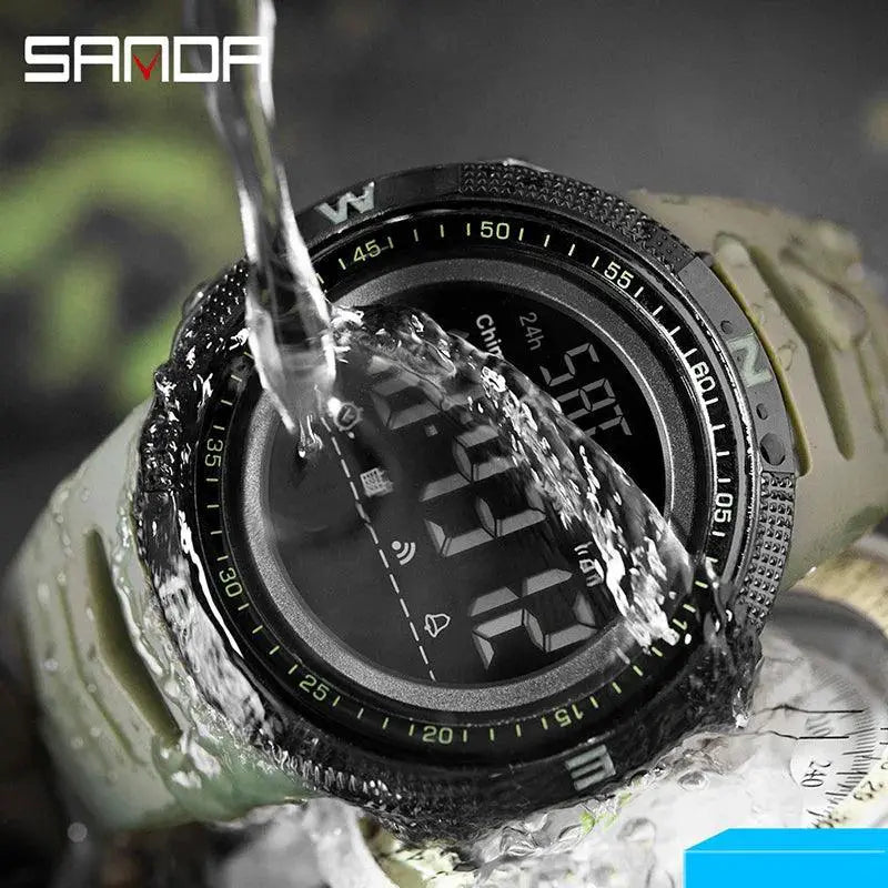 SANDA Military Digital Watch Waterproof Shockproof Gear