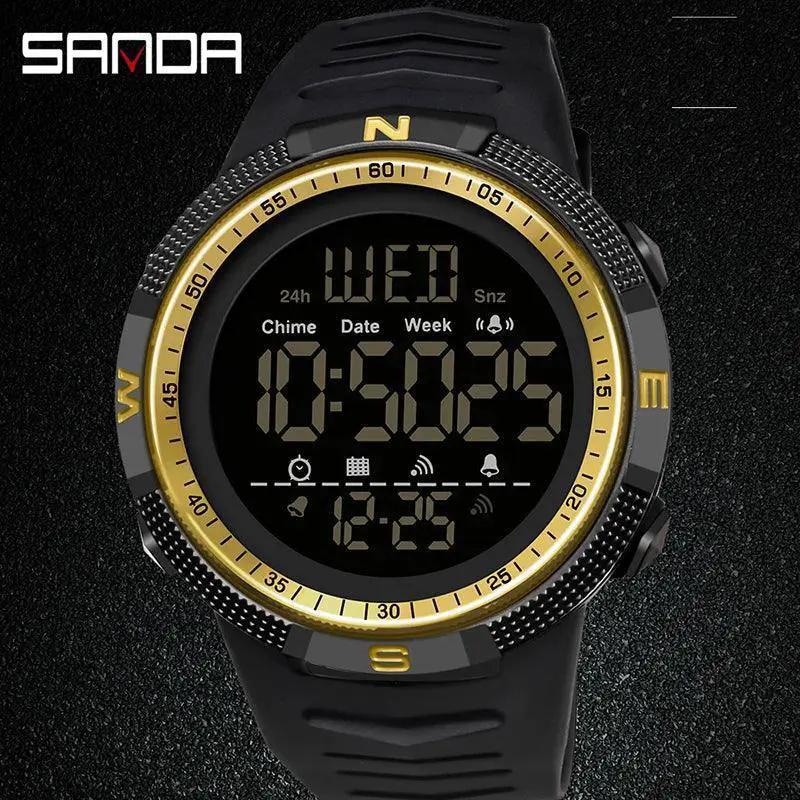 SANDA Military Digital Watch Waterproof Shockproof Gear