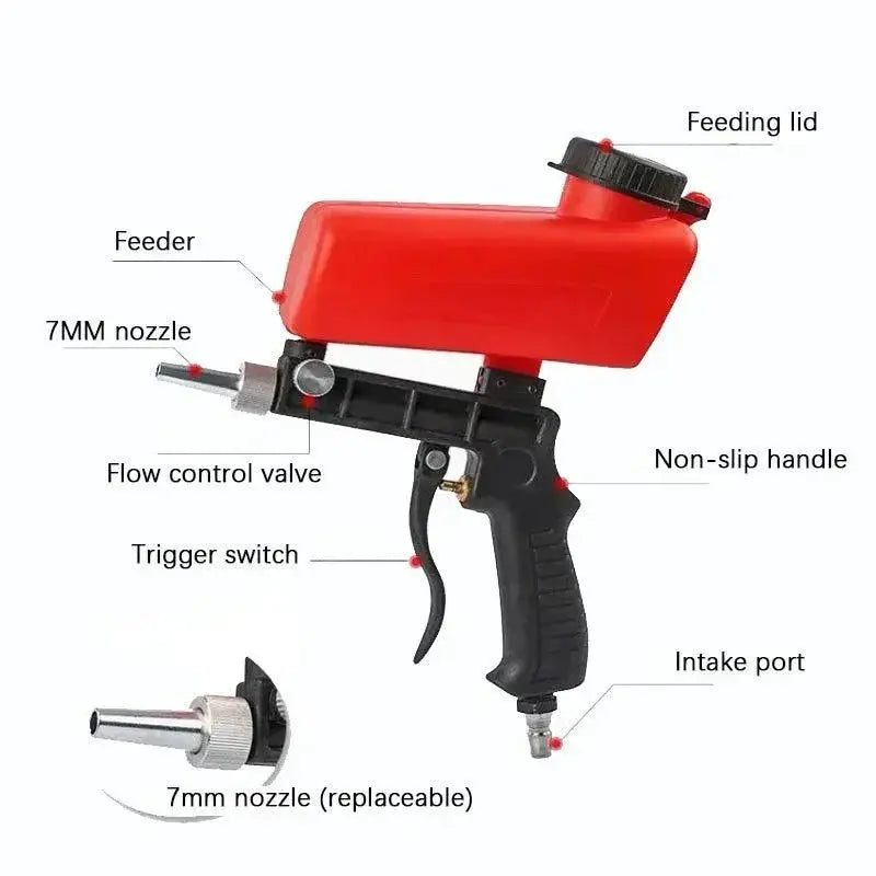 Adjustable Portable Sandblasting Gun Sand Blaster Set