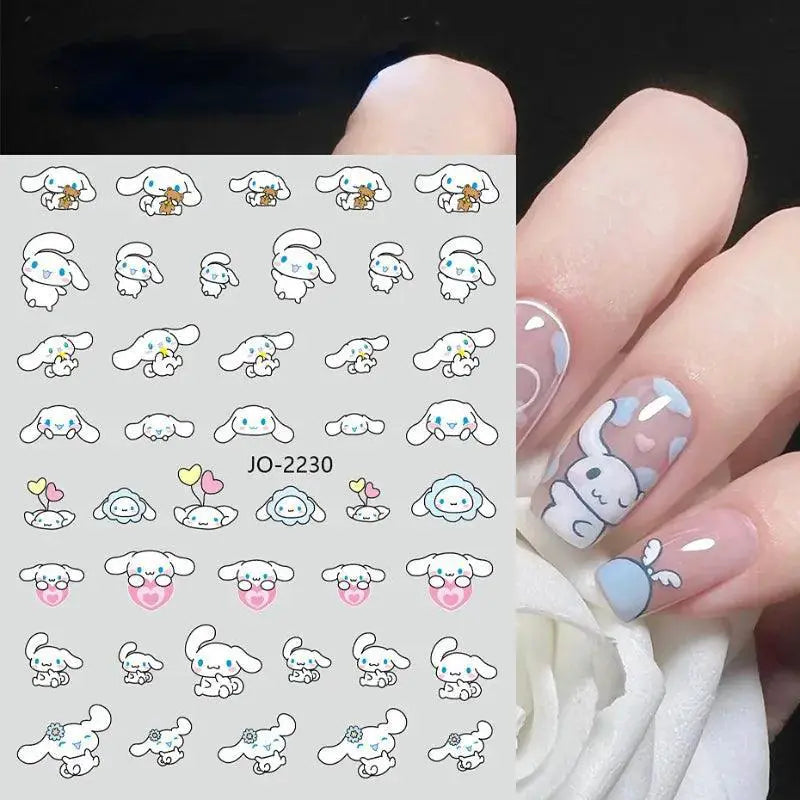 Sanrio Nail Stickers Set Hello Kitty My Melody Kuromi