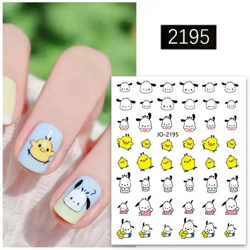 Sanrio Nail Stickers Set Hello Kitty My Melody Kuromi