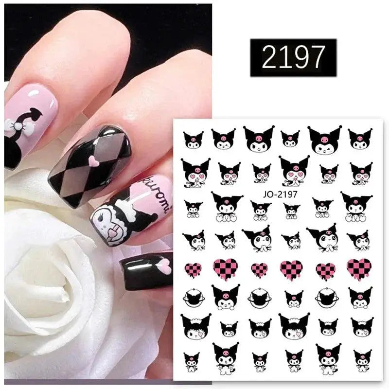 Sanrio Nail Stickers Set Hello Kitty My Melody Kuromi