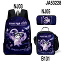 Sanrio Kuromi Backpack Pencil Bag Kawaii School Bag Set