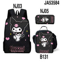 Sanrio Kuromi Backpack Pencil Bag Kawaii School Bag Set
