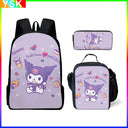 Sanrio Kuromi Backpack Pencil Bag Kawaii School Bag Set