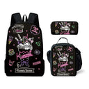 Sanrio Kuromi Backpack Pencil Bag Kawaii School Bag Set